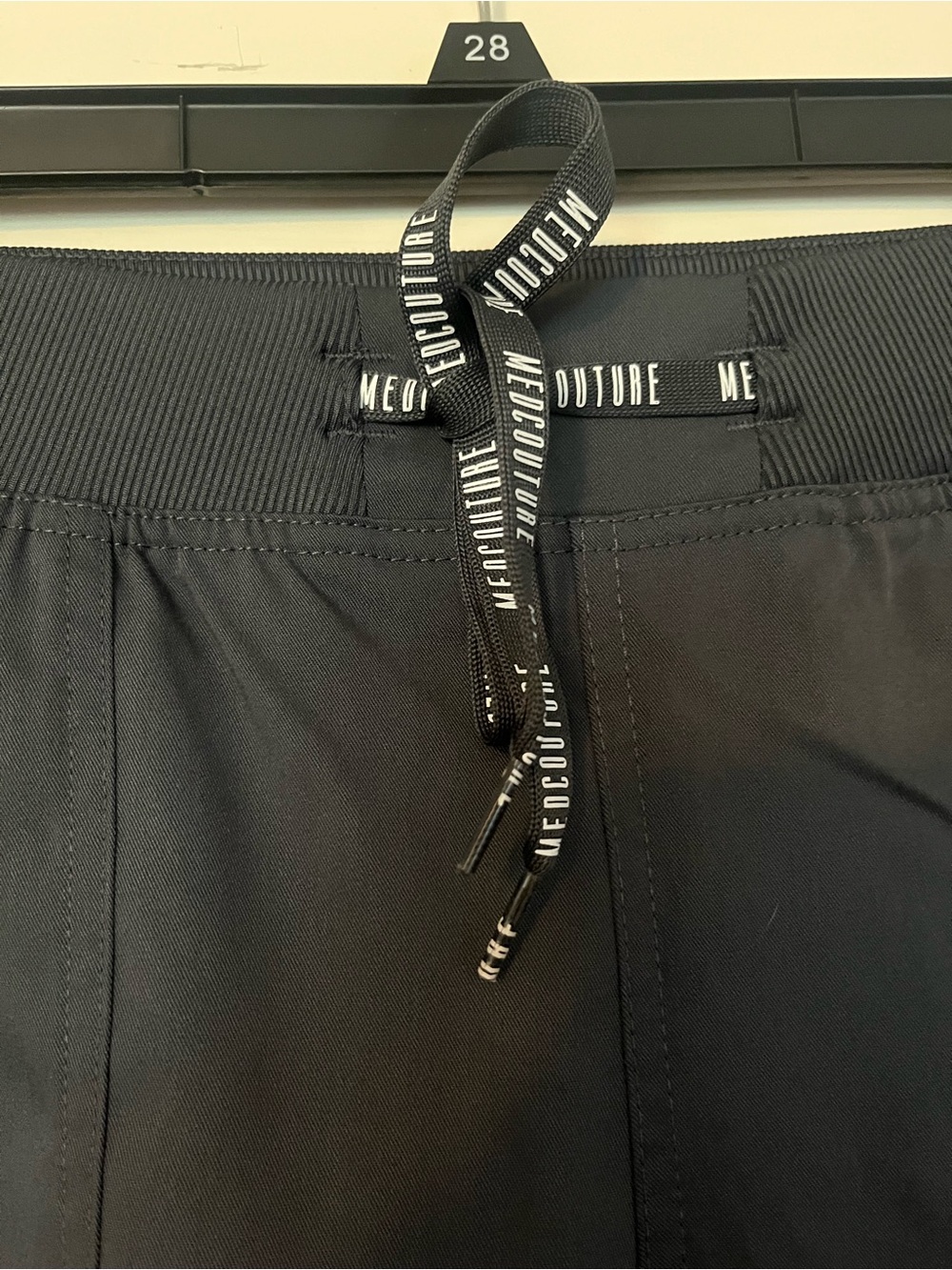 MED COUTURE Pewter Grey Drawstring Waist Scrub Pant